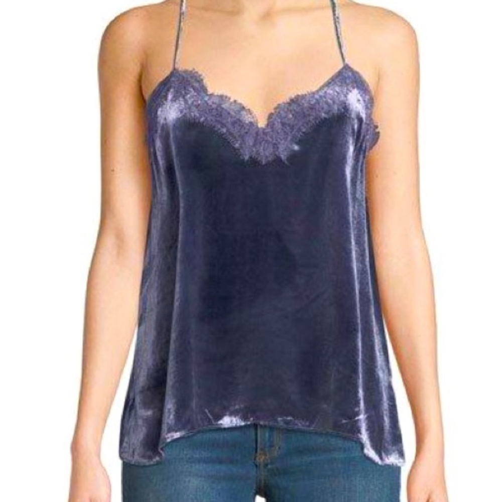 Cami NYC Purple/Blue Velvet Lace Tank